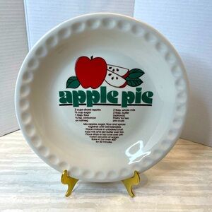 Vintage Apple Pie Recipe Pie Plate